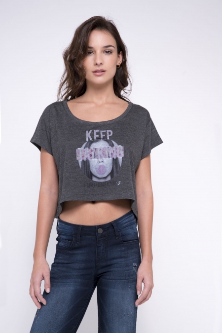 KEEP TALKING CROP TOP