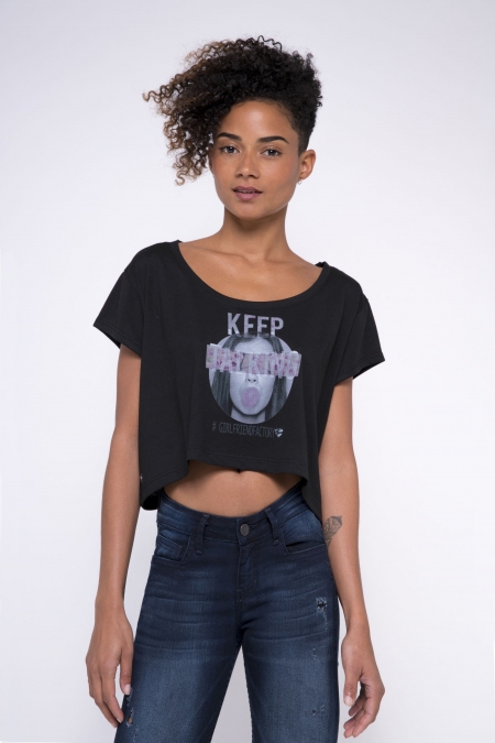 KEEP TALKING CROP TOP