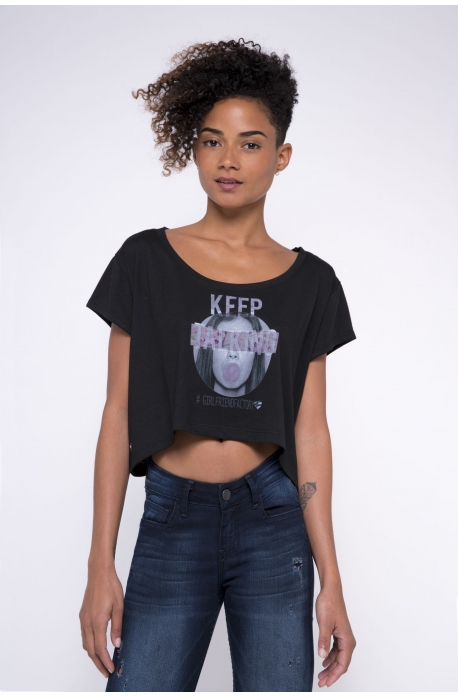 KEEP TALKING CROP TOP