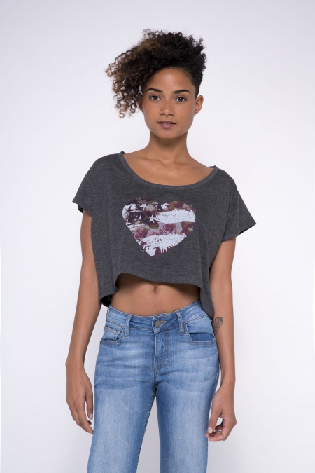 HEART & FLOWER CROP TOP