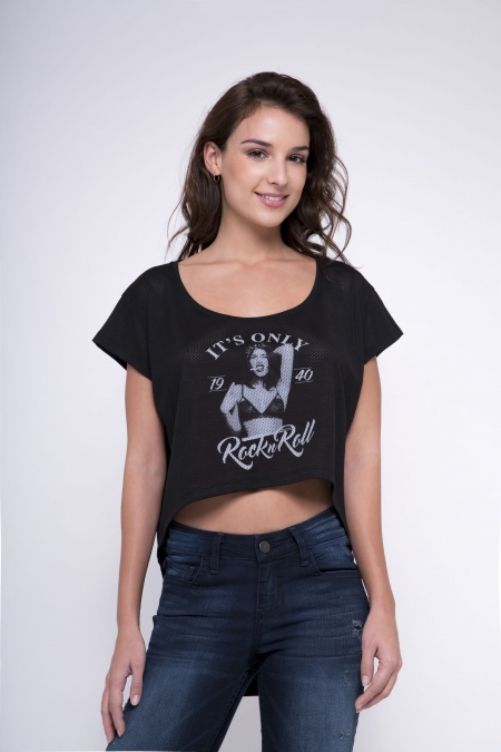 ROCK N ROLL SCALLOP TEE