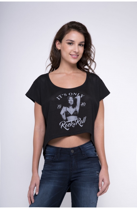 ROCK N ROLL SCALLOP TEE